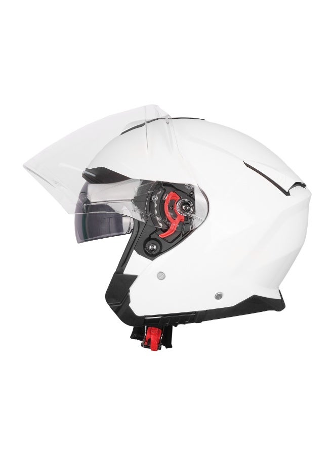 SMK GL 100 Open Face Helmet with Dual Shell & Sun Visor White Gloss - 70022 - Image 4