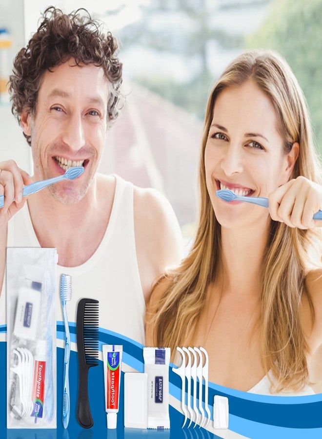 HQSLsund 50 Sets Personal Hygiene Kit Basic Toiletry Kits Homeless Supplies Bulk for Women,Men,Travel,Charity,Business Include 50 Toothbrush, 50 Toothpaste, 50 Comb, 50 Bath Soap and 250 Floss Picks - Image 5