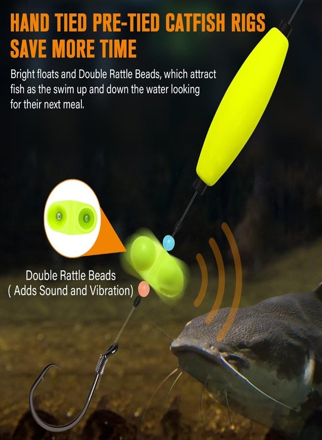 Dovesun Catfish Rigs Santee Rig Catfish Float Rigs Catfishing Tackle Cigar Float-5/0Hook * 3PCS - Image 2
