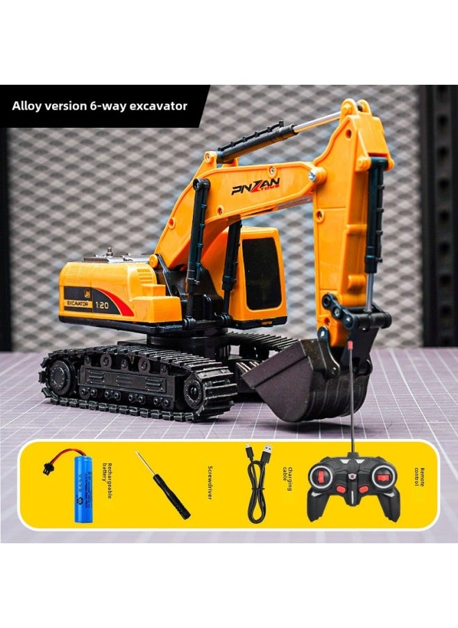 (super Hundred! Remote Control Toys Wholesale) Remote Control Car Off-road Climbing Car Racing Boy Children's Gift-Color:Remote Control Excavator (yellow)-Scale:[exquisite Gift Box]  - Image 1