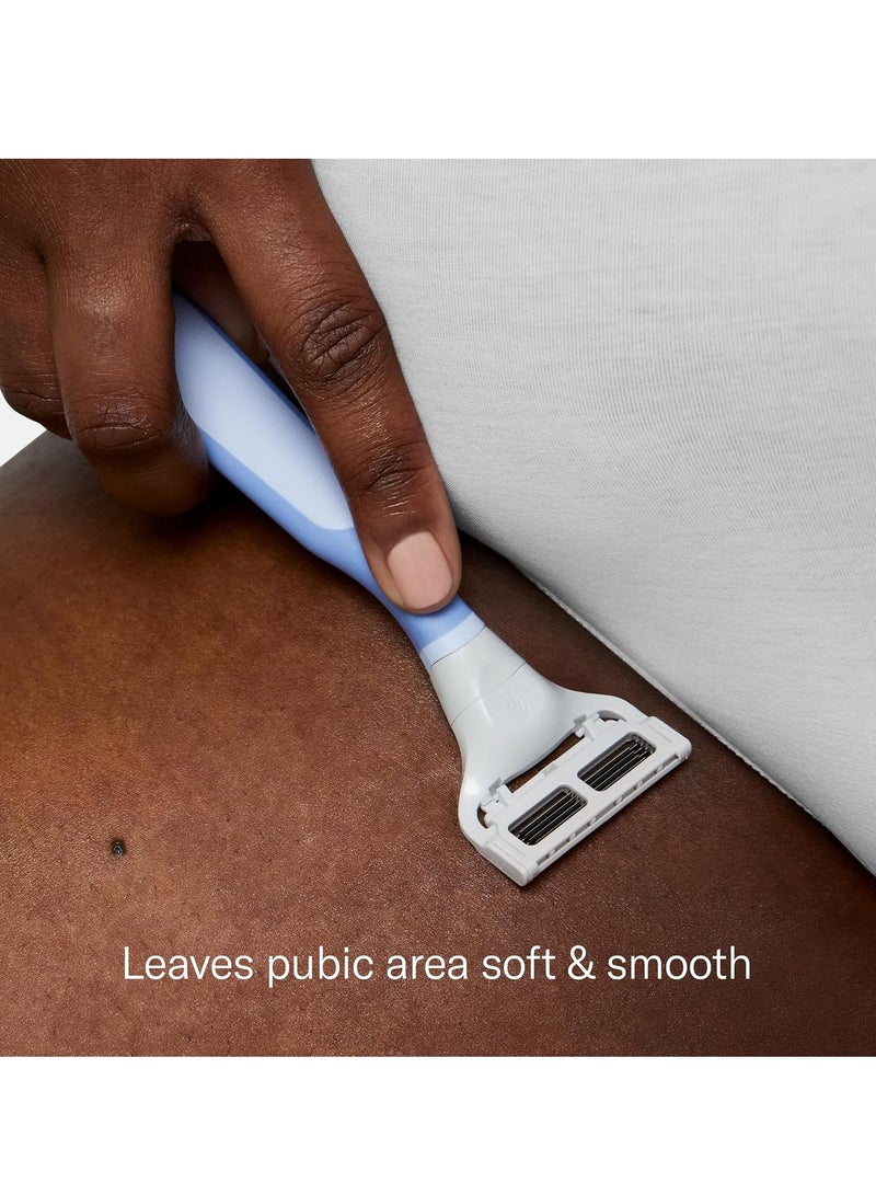 Flamingo Pubic Women’s Razor Refill Cartridges - For Bikini Line Hair Removal - 8 Count - Image 3