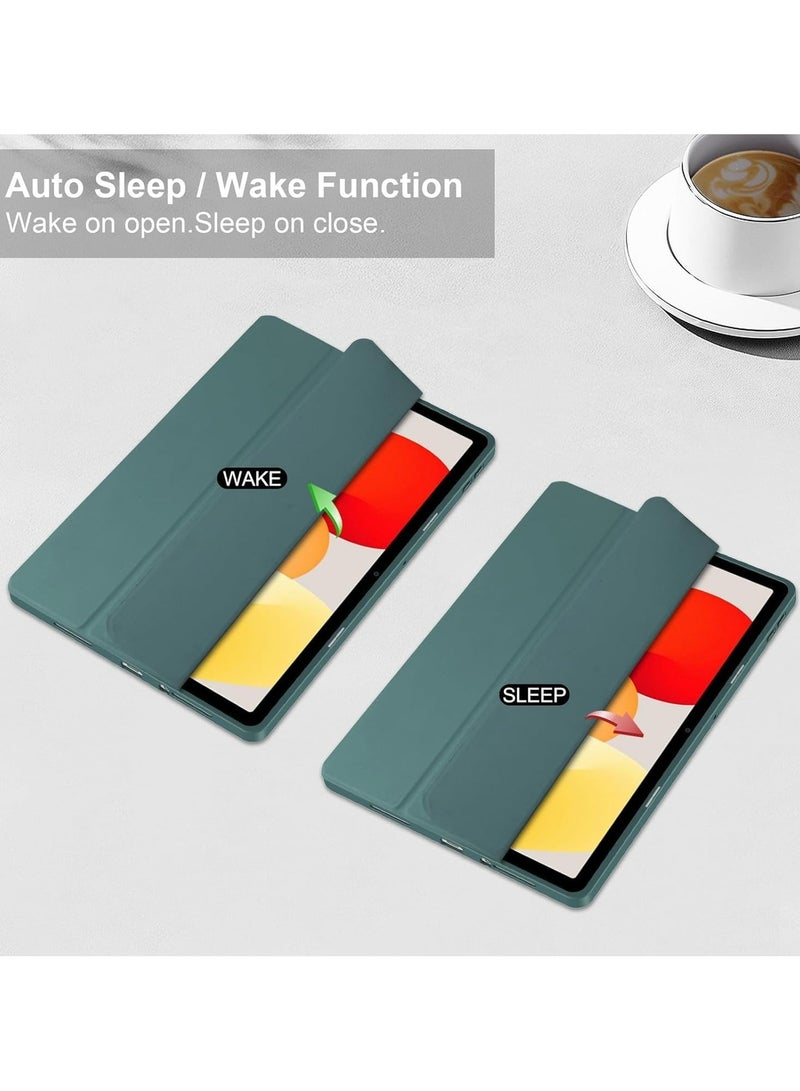 VKL Case for Xiaomi Redmi Pad SE 11.0 Inch Released 2023, Smart Slim Folio Stand Auto Sleep/Wake Cover, with Pencil Slot, Clear Transparent Back Shell (Green) - Image 4