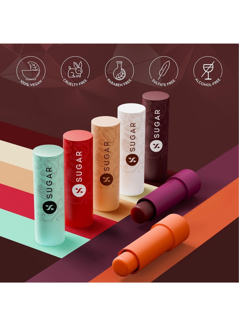 SUGAR Tipsy Lips Moisturing Balm with Vitamin E, Shea Butter and Jojoba Oil | Tinted Lip Balm with SPF | Lip Protection & Nourishment | 4.5gm - 04 L.I.I.T - Image 5