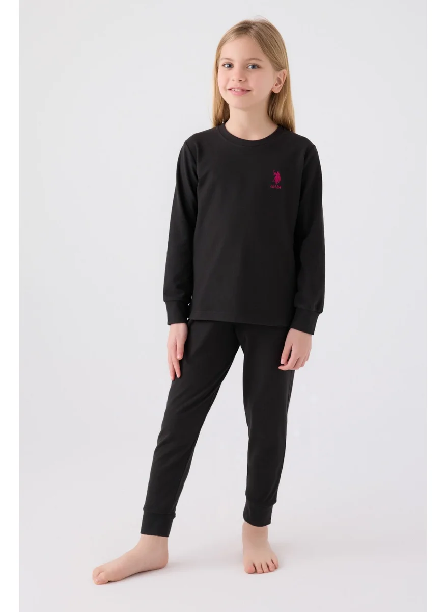 يو اس بولو اسن Girls Black Pajama Set