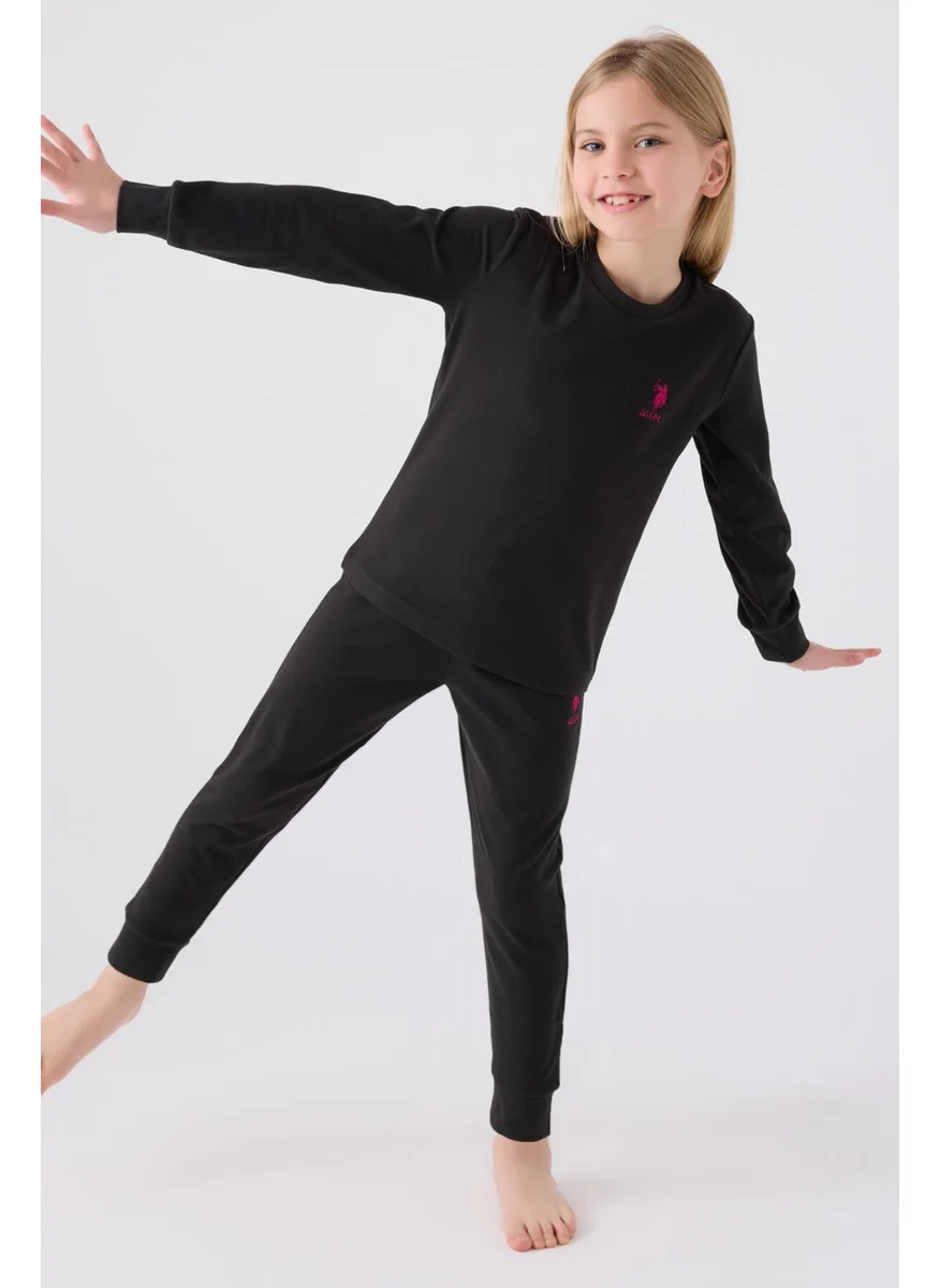 يو اس بولو اسن Girls Black Pajama Set