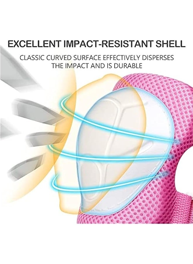 دوركو خوذة قابلة للتعديل للأطفال (3-8 سنوات) - حماية شاملة للأولاد والبنات في رياضات الدراجات والتزلج - مجموعة معدات رياضية واقية (سادات الركبة والكوع والمعصم) - Image 4