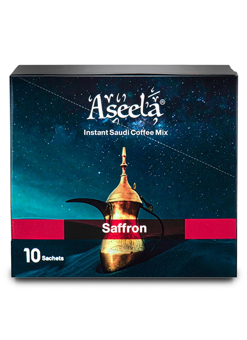 Aseela Instant Arabic Coffee Saffron 10 Sachet - Image 1