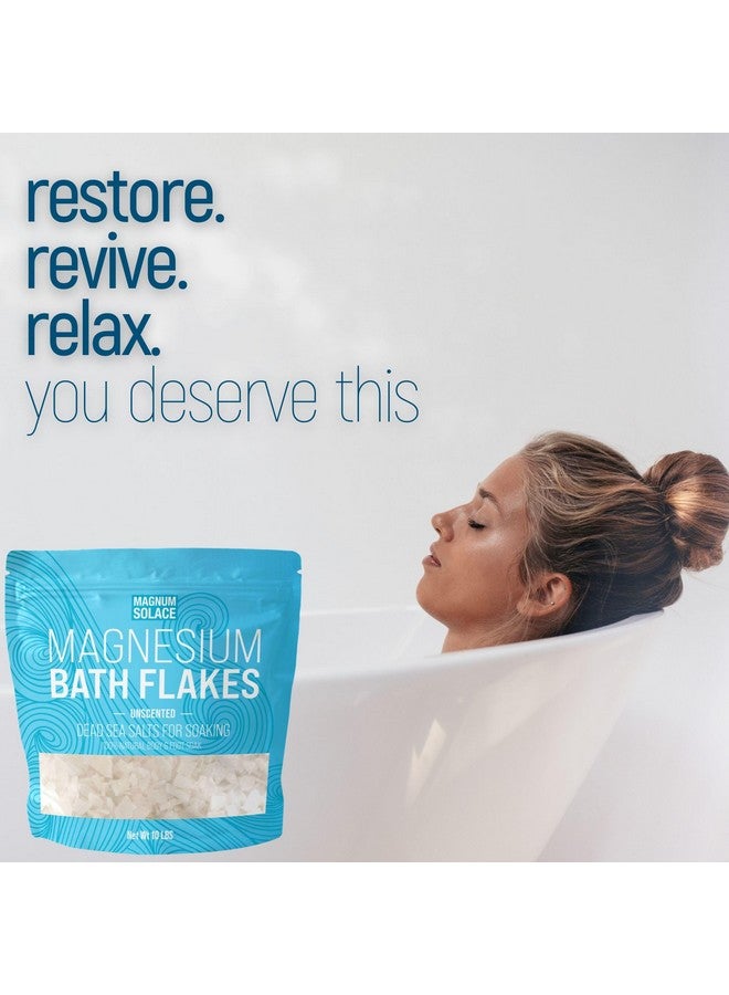 Magnum Solace Magnesium Flakes for Bath - Magnesium Chloride Flakes - Dead Sea Salts for Soaking, 10 LBS - Image 2