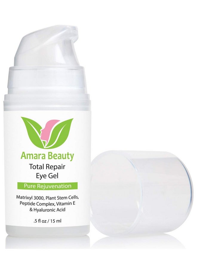 Amara Beauty - Amara Beauty Eye Cream Gel for Dark Circles and Puffiness with Peptides & Hyaluronic Acid, 0.5 fl. oz. - Image 1