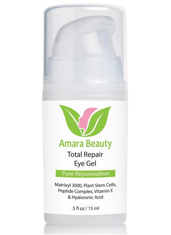 Amara Beauty - Amara Beauty Eye Cream Gel for Dark Circles and Puffiness with Peptides & Hyaluronic Acid, 0.5 fl. oz. - Image 1