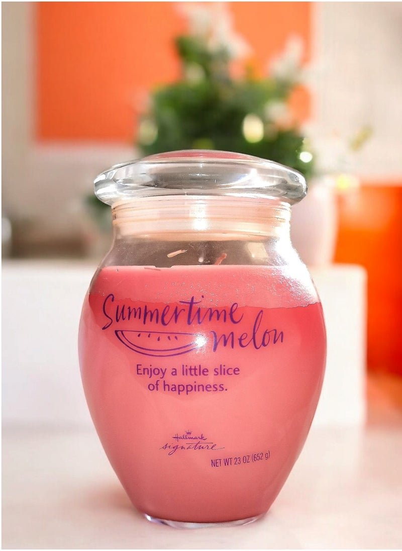 Scented Jar Candle Summertime Melon With Lid 652 g - pzsku/Z0A600BE19C2120F9AF2EZ/45/_/1724701319/43ebfc11-de77-408c-8f35-603fdb1430ae