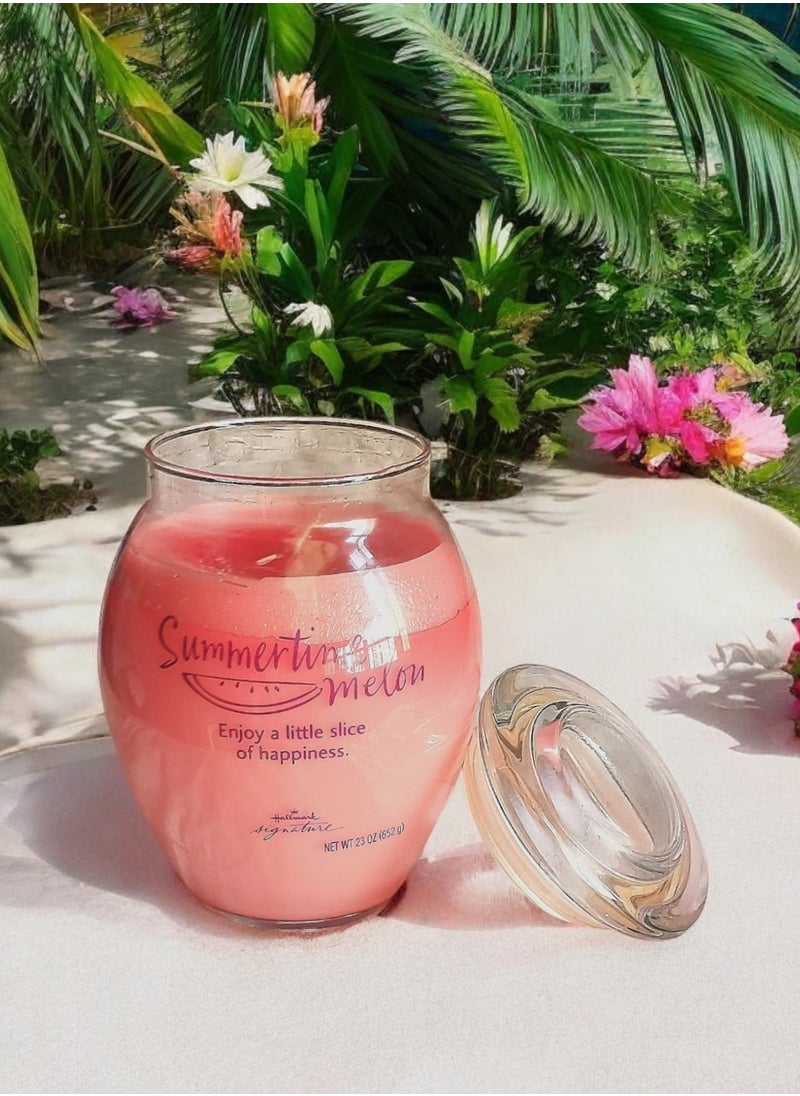 Scented Jar Candle Summertime Melon With Lid 652 g - pzsku/Z0A600BE19C2120F9AF2EZ/45/_/1733948797/6489d70a-2140-47b9-bafa-5d4c44e0b688