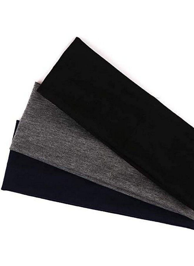 DERAYEE Black Headbands 6 Pcs Fashion Hair Bands Stretch Elastic Yoga Headband For Women Men Girls Sports Headwraps Non Slip  - Image 5