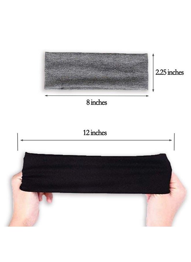 DERAYEE Black Headbands 6 Pcs Fashion Hair Bands Stretch Elastic Yoga Headband For Women Men Girls Sports Headwraps Non Slip  - Image 3