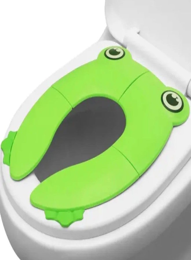 JUICIQ Foldable Baby Toilet Training Seat with Non-Slip Pads & Anti-Slip Buckle | Soft Smooth Surface | Portable Travel-Friendly Potty Seat for Toddlers, Kids, Boys & Girls - Image 1
