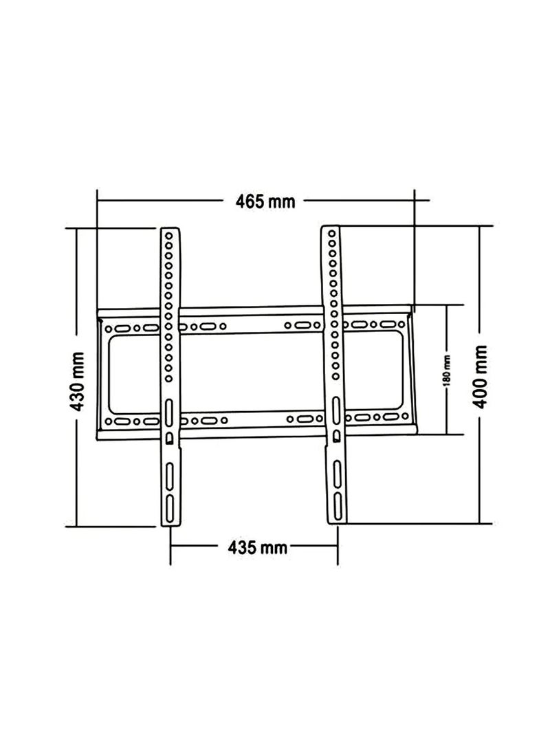 بيتيك حامل تلفزيون جداري لتلفزيونات مسطحة بحجم 32-60 بوصة، يصل وزنها  إلى 40 كجم/88 رطل وVESA ما يصل إلى 400x400، بروفايل نحيف بسماكة 25 مم، باللون الأسود | TF-B4 - Image 2