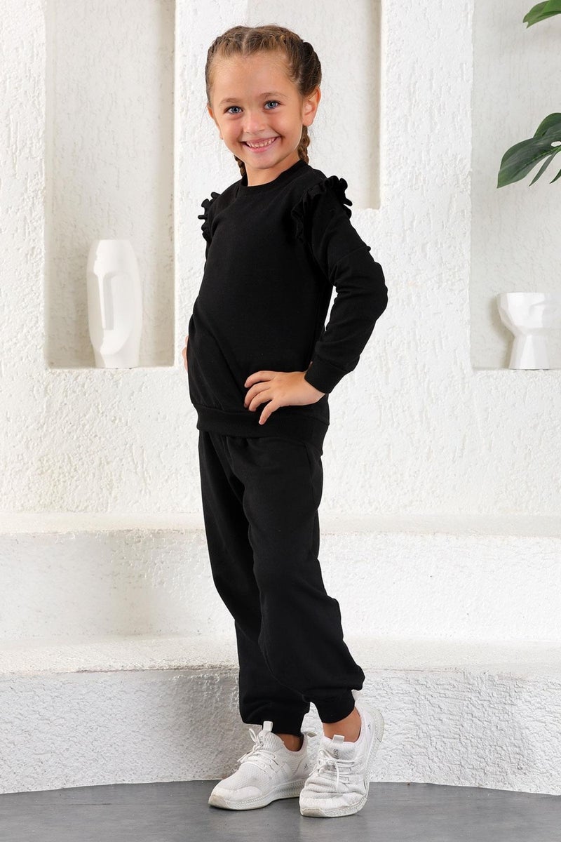 Zepkids Girls' Ruffle Detailed Shoulder Two Piece Set 3-12 Years Old  - Image 2