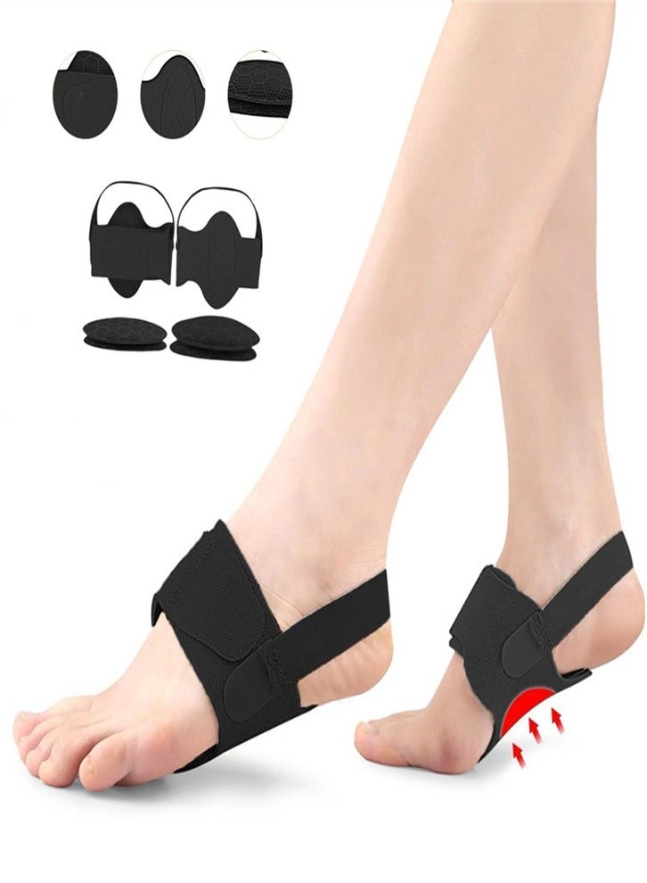 Arch pads, high arches, flat feet, arch support pads, suitable for plantar fasciitis relief and flat foot correction （Black） - Image 1