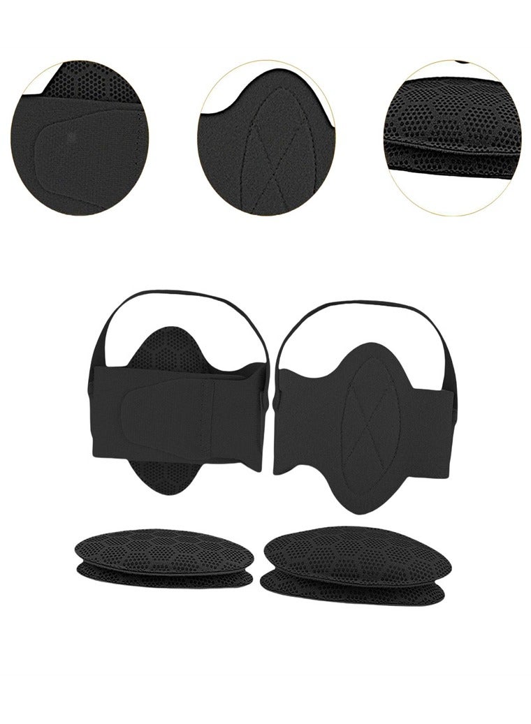 Arch pads, high arches, flat feet, arch support pads, suitable for plantar fasciitis relief and flat foot correction （Black） - Image 2