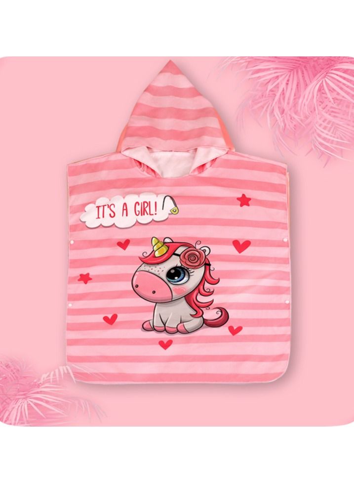 عباءة حمام من الفليس المرجاني مع غطاء رأس