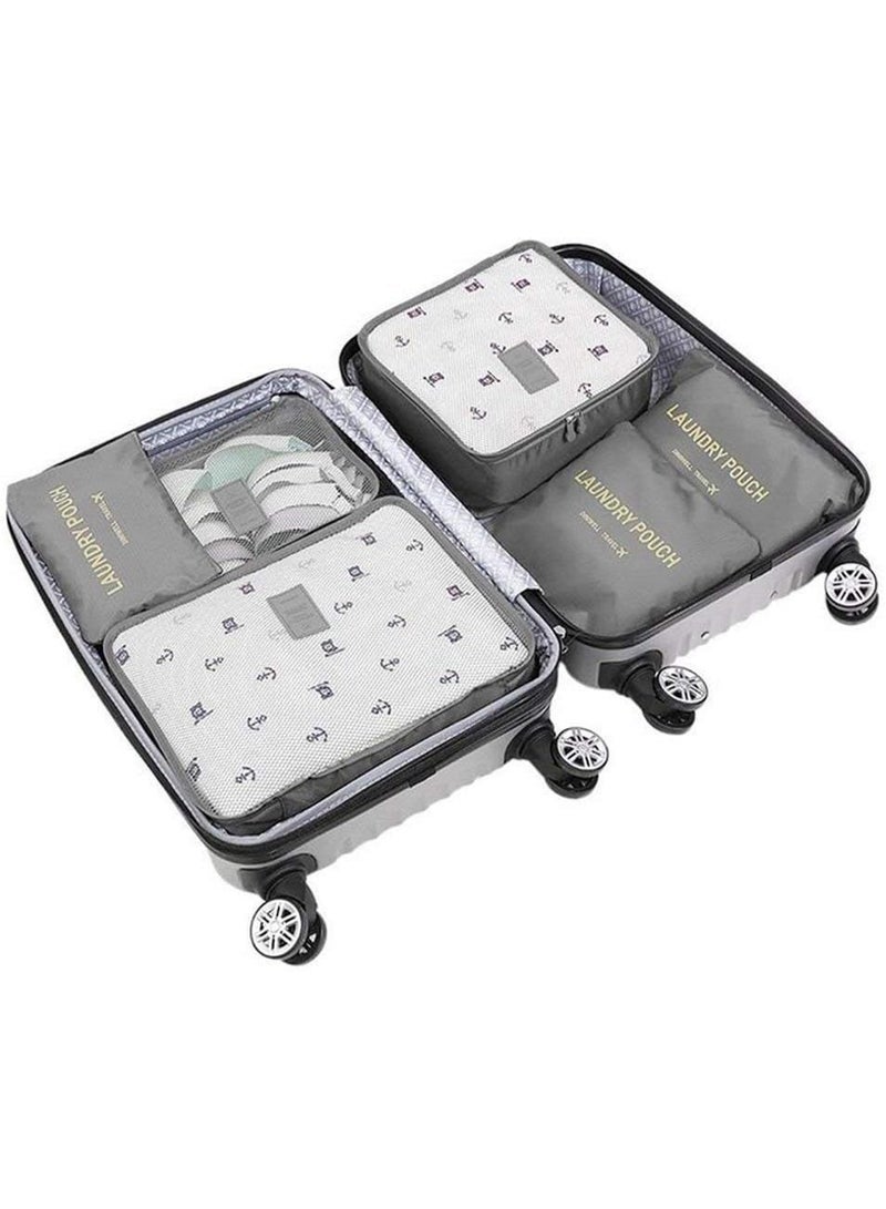 6-Piece Outdoor Traveling Household Clothing Storage Bag Set Multicolour - Image 3