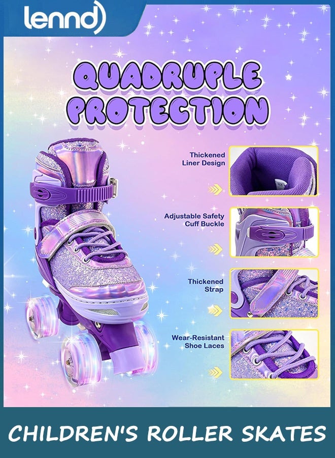 LENND Kids Roller Skates for Girls Kids, Adjustable Girls Roller Skates for Ages 3-12 with Light up Wheels & Safety Protection - Cool Birthday Gift for Indoor Outdoor Sports - Image 4