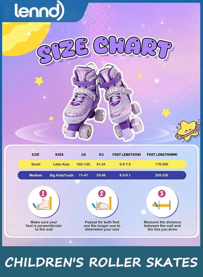 LENND Kids Roller Skates for Girls Kids, Adjustable Girls Roller Skates for Ages 3-12 with Light up Wheels & Safety Protection - Cool Birthday Gift for Indoor Outdoor Sports - Image 5