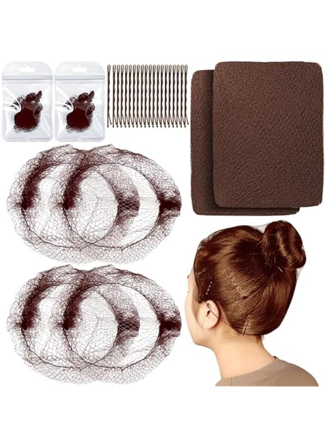 Arabest 50pcs 24'' Hair Nets for Food Service Workers, Unisex, Professionals, Various Ages, Hair Net, Brown, Solid, Nylon, Large, Modern, Pull-On - Image 1