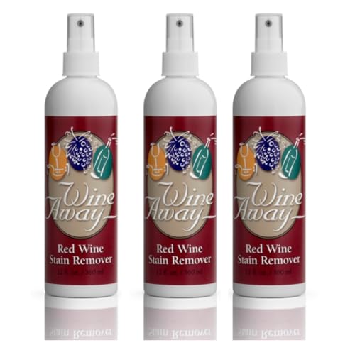 Wine Away Red Wine Stain Remover - Perfect Fabric Upholstery and Carpet Cleaner Spray Solution - Removes Wine Spots - Wine Out - Spray and Wash Laundry to Vanish Stain - 12 Ounce, Set of 3 - Image 1