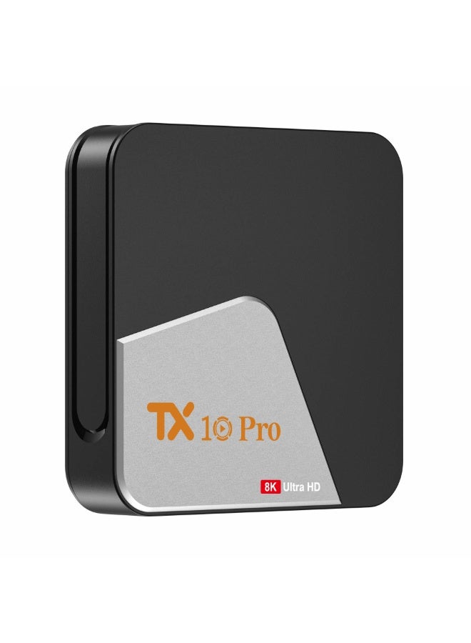 تي اكس صندوق تلفاز ذكي TX10 Pro 8K يعمل بنظام أندرويد مع معالج رسوميات ARM Cortex رباعي النواة Mali-G31 وذاكرة وصول عشوائي (RAM) سعة 16 جيجابايت ومساحة تخزين 256 جيجابايت وواي فاي مزدوج 2.4 جيجاهرتز/5.8 جيجاهرتز وبلوتوث 5.0 والتحكم الصوتي ومتوافق مع دول مجلس التعاون الخليجي - Image 2