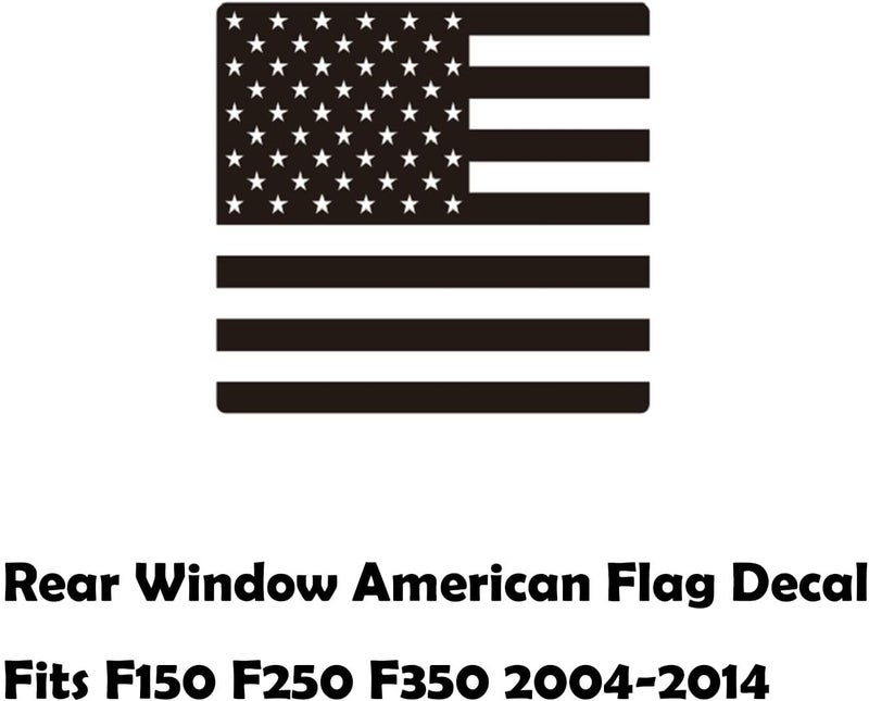Zxiaochun Rear Middle Window American Flag Decal for Ford F150 F250 F350 2004-2011 2012 2013 2014 Back Center Sliding Window Glass USA Flag Vinyl Sticker Exterior Accessories(Matte Black) - Image 3