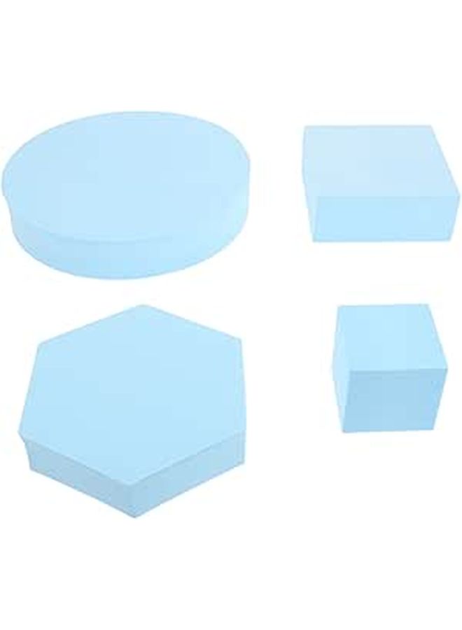 4 Pcs Geometric Photography Cube Props for Cosmetics Jewelry Food Lightweight Easy Clean - Image 1