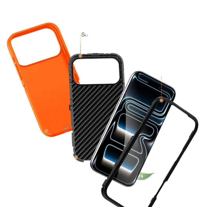 غطاء واقي | مقاوم للصدمات لـ iPhone 17 / 17 Air / 17 Pro / 17 Pro Max | TPU | لمسة نهائية غير لامعة | قبضة مانعة للانزلاق - Image 3
