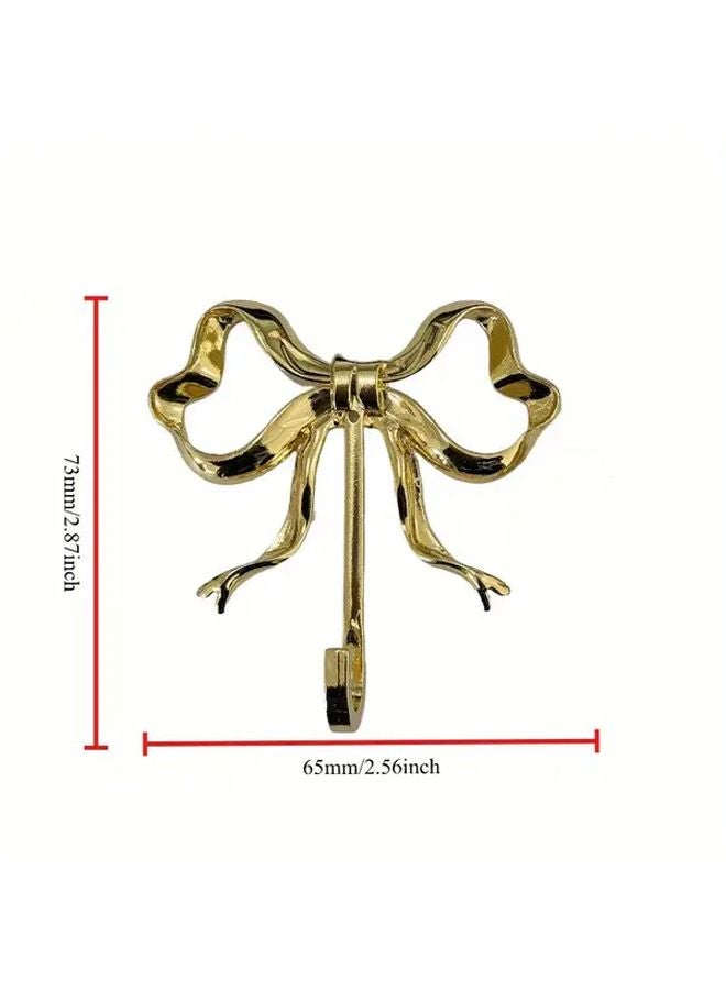 خطاف فراشة ذهبي مقاوم للصدأ، سبيكة زنك ثقيلة، مثبت على الحائط، 3 قطع - Image 3