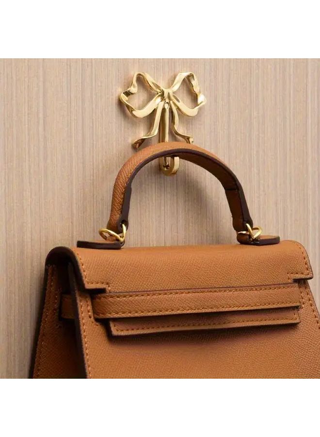 خطاف فراشة ذهبي مقاوم للصدأ، سبيكة زنك ثقيلة، مثبت على الحائط، 3 قطع - Image 1