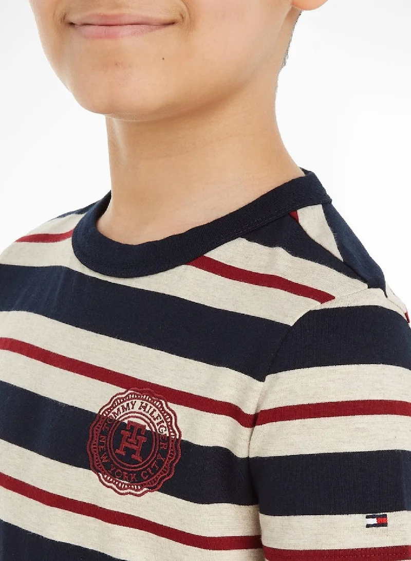 TOMMY HILFIGER Th Monogram Stamp Stripe T-Shirt