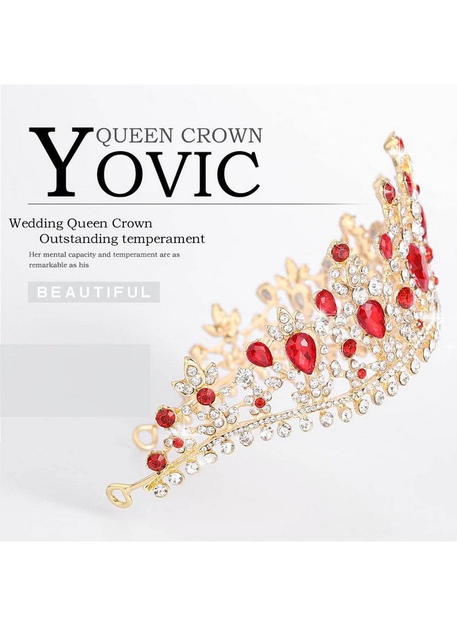 Baroque Wedding Crowns Rhinestone Bridal Crowns And Tiaras Crystal Bride Crown Prom Costume Party Hair Accessories For Women And Girls (Red) - pzsku/Z0A60AC45B39D99FA4E2EZ/45/_/1735567003/a53d5344-a9fc-40f9-90d8-137d2797aa7d