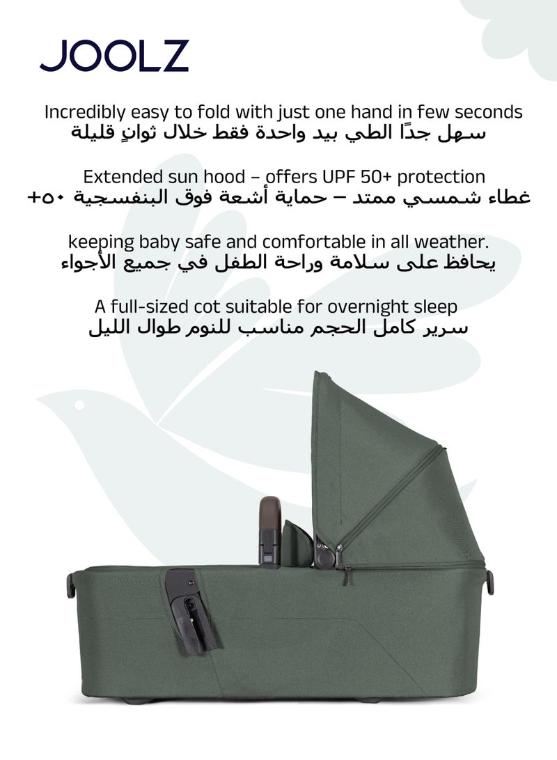 JOOLZ سرير أطفال مدمج وخفيف الوزن | قابل للطي والوقوف ذاتيًا | مناسب للمواليد الجدد | أخضر غابة | مرتبة قابلة للتنفس | حماية من الشمس UPF 50+ | فائق الصغر | 90x42x15 سم | 3.9 كجم - Image 4