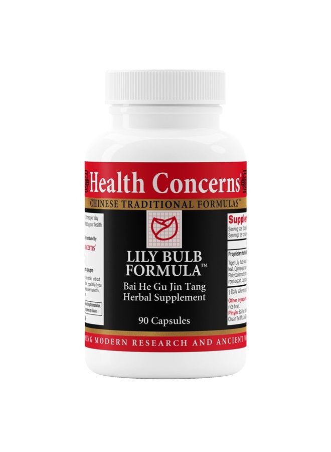 Health Concerns Lily Bulb Formula - Respiratory Support & Lung Support Supplement - 90 Capsules - Image 1