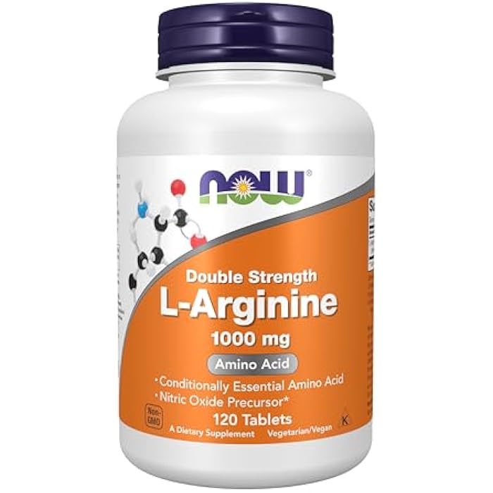 now Supplements, L-Arginine 1,000 mg, Nitric Oxide Precursor*, Amino Acid, 120 Tablets - Image 1