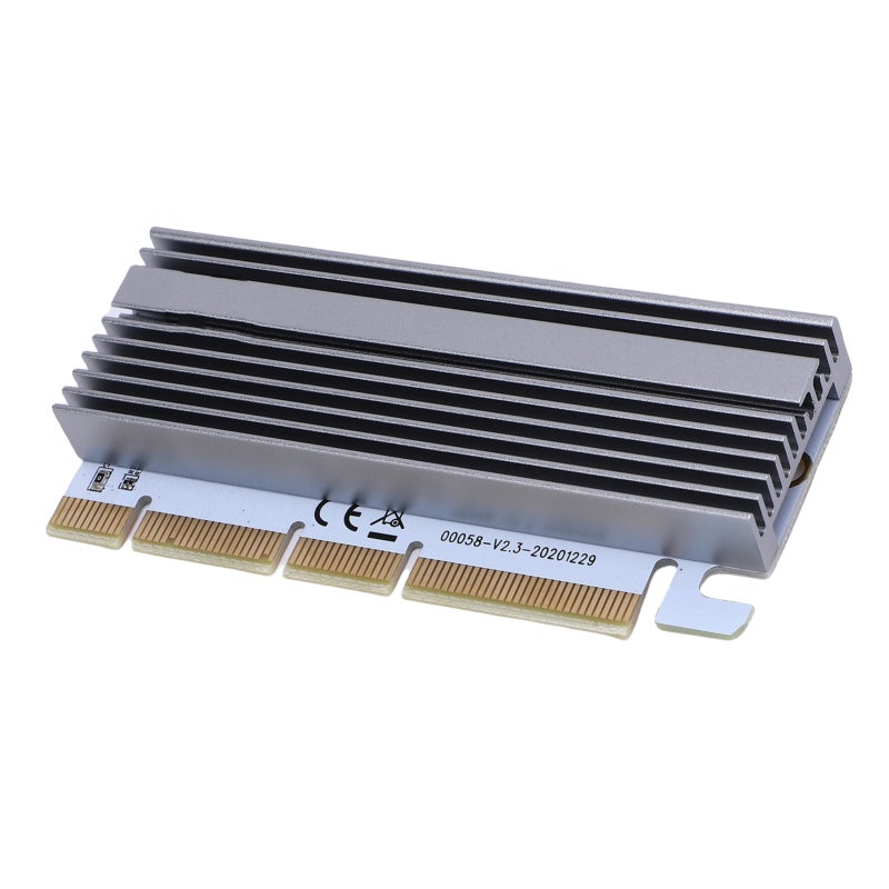 محول بطاقة M.2 NVMe PCIe بسرعة عالية 32 جيجابت في الثانية - مشتت حراري من الألومنيوم وتركيب بدون أدوات، محول SSD بمنفذ PCIe X16 لترقية تخزين أجهزة الكمبيوتر المكتبية المخصصة للألعاب ومحطات العمل - Image 2