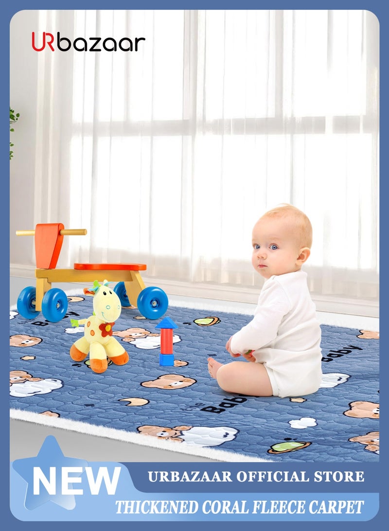 URbazaar Baby Play Mats for Floor, 200x150 Crawling Mat for Playpen, Thicken Soft Padding Foam Playmats for Babies and Toddlers Infants, Foldable and Machine Washable, Boho Design - Image 1