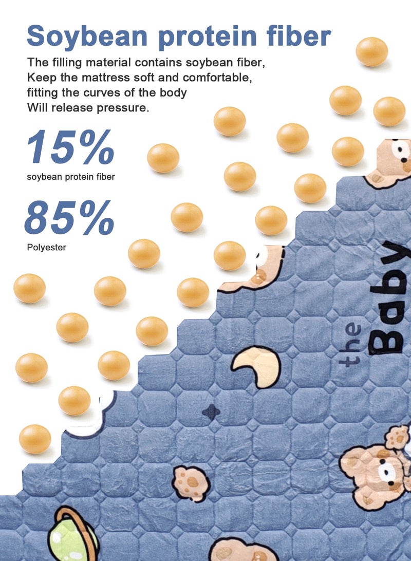 URbazaar Baby Play Mats for Floor, 200x150 Crawling Mat for Playpen, Thicken Soft Padding Foam Playmats for Babies and Toddlers Infants, Foldable and Machine Washable, Boho Design - Image 5