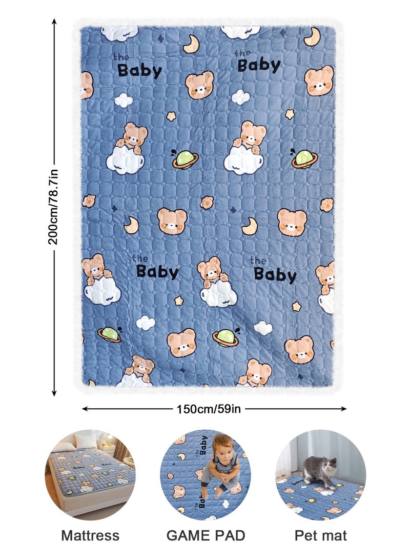 URbazaar Baby Play Mats for Floor, 200x150 Crawling Mat for Playpen, Thicken Soft Padding Foam Playmats for Babies and Toddlers Infants, Foldable and Machine Washable, Boho Design - Image 2