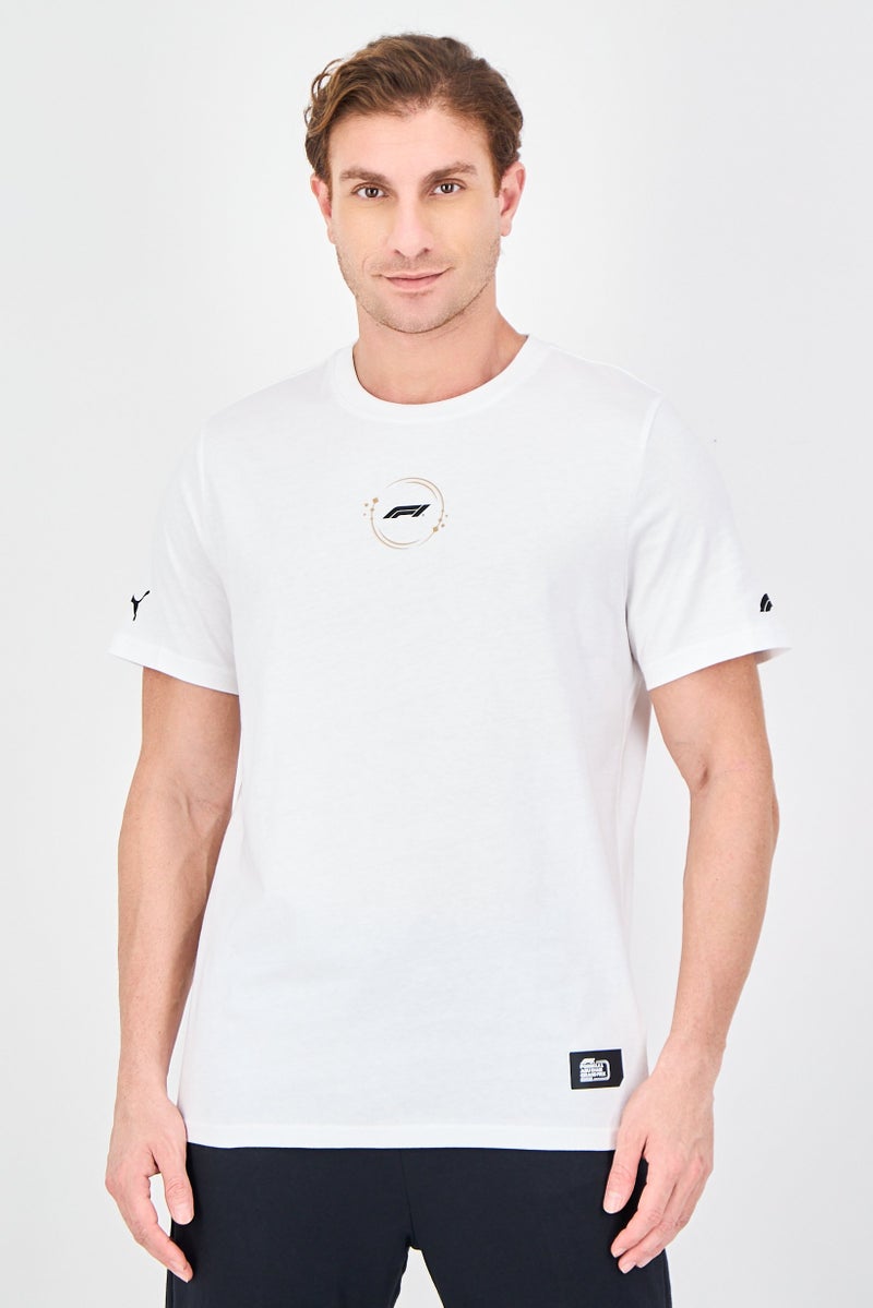 PUMA Men Sportswear Fit Short Sleeve Outdoor T-Shirt, White - Image 1