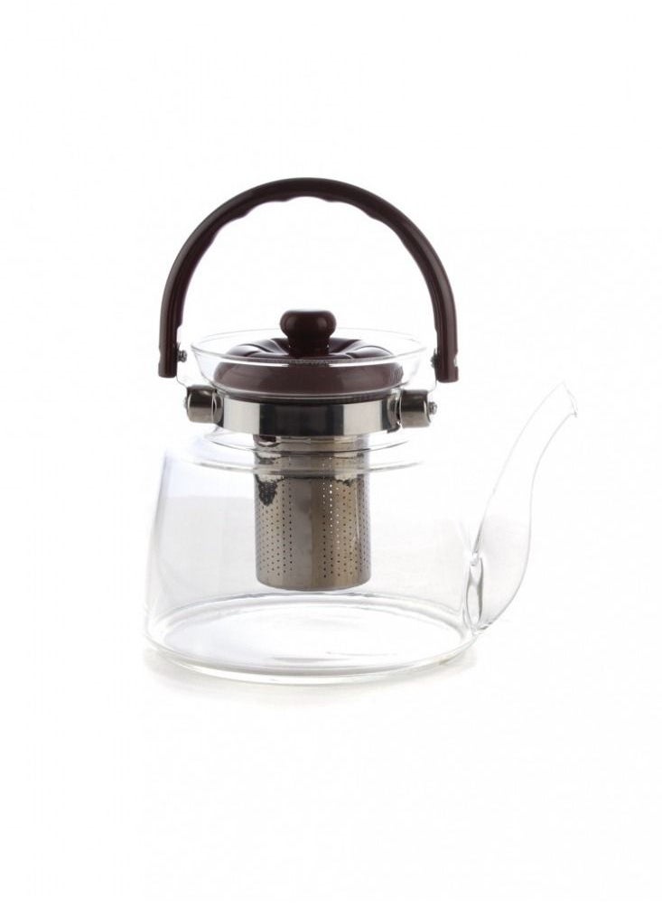 BASURRAH Heat Resistant Clear Glass Teapot with Glass Filter - Perfect for Home and Camping Tea Brewing - Direct Fire Heating Kettle  - Image 3