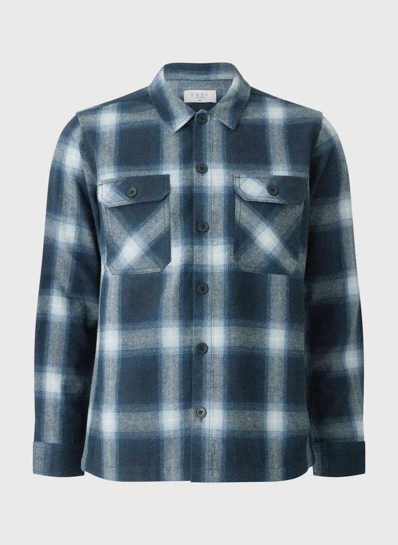 Matalan Blue Check Overshirt