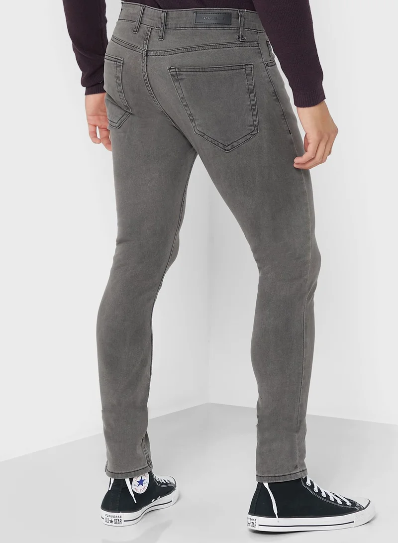 KOTON Front Zip Closure Mid Rise Jeans