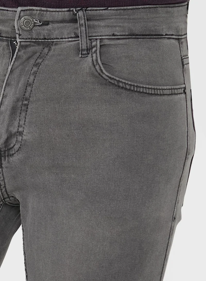 KOTON Front Zip Closure Mid Rise Jeans