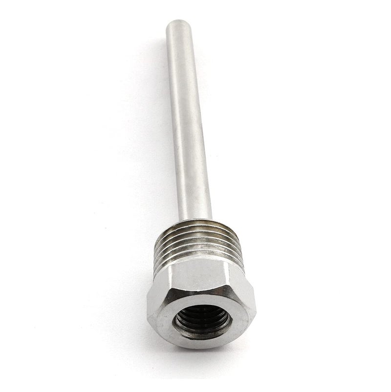 heyous 2pcs 1/2 Inch NPT 100mm Thermowell Stainless Steel Thermowell with Nylon Cable Gland for Temperature Sensors - Image 2